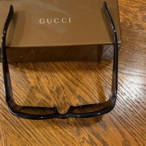 Gucci Black Rectangular Sunglasses